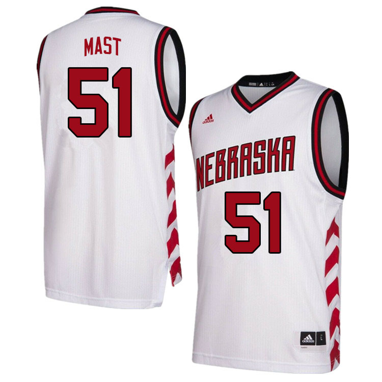 Men #51 Rienk Mast Nebraska Cornhuskers College Basketball Jerseys Stitched Sale-Hardwood - Click Image to Close